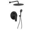 Sapho KAI podomietkový sprchový set s pákovou batériou, otočný prepínač, 2 výstupy, čierna matná KA43/15-03 Sapho KAI podomietkový sprchový set s pákovou batériou, otočný prepínač, 2 výstupy, čierna matná KA43/15-03