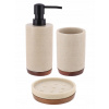 Sada kúpeľňových doplnkov TENDANCE, 3 kusy, béžová Sada kúpeľňových doplnkov TENDANCE, 3 kusy, béžová