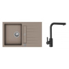 K-StrongSinks S3 Set drez Vardar 780x500mm granit béžová + Batéria Ipoly čierna K-StrongSinks S3 Set drez Vardar 780x500mm granit béžová + Batéria Ipoly čierna