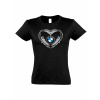 Dámské triko SRDCE s motivem BMW černé S Dámské triko SRDCE s motivem BMW černé S