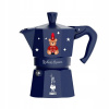 Bialetti moka kanvička Moka Express Joyful Christmas 3tz modrá Bialetti moka kanvička Moka Express Joyful Christmas 3tz modrá