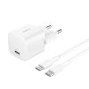 BELKIN 25W USB PD nabíjecí adaptér bílý + 1m USB-C kabel BELKIN 25W USB PD nabíjecí adaptér bílý + 1m USB-C kabel
