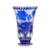 Bohémia Crystal Ručne brúsená váza Lotos Modrá 305mm Bohémia Crystal Ručne brúsená váza Lotos Modrá 305mm