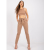 Camel bavlnené nohavice Santos v páse na mašľu RV-DR-7459.01X-camel brown L Camel bavlnené nohavice Santos v páse na mašľu RV-DR-7459.01X-camel brown L
