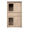 Vitrína so šuplíkom 2W2D1S, dub sonoma, NORTY TYP 7 Vitrína so šuplíkom 2W2D1S, dub sonoma, NORTY TYP 7