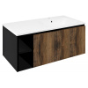 Sapho Sapho, LOREA skrinka s umývadlom 101x46x51,5cm (20+80 cm), pravá, dub collingwood/čierna matná, LE080-1935-R-03 Sapho Sapho, LOREA skrinka s umývadlom 101x46x51,5cm (20+80 cm), pravá, dub collingwood/čierna matná, LE080-1935-R-03
