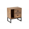 VerDesign, QUEEN nočný stolík na nožičkách, borovica Atlantik / čierna kov,melamin, VT laminát a pod. VerDesign, QUEEN nočný stolík na nožičkách, borovica Atlantik / čierna kov,melamin, VT laminát a pod.