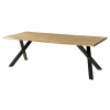 Bighome - Jedálenský stôl mango 200x100x76 prírodný lak / epoxidová čierna, rozšírené X-nohy antracit matný EPOXY Bighome - Jedálenský stôl mango 200x100x76 prírodný lak / epoxidová čierna, rozšírené X-nohy antracit matný EPOXY