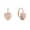 Pozlátené strieborné náušnice trblietavé srdce 11714.1 rose gold Pozlátené strieborné náušnice trblietavé srdce 11714.1 rose gold