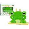mamido Kreatívne drevené bloky priestorové puzzle žaba 3D mamido Kreatívne drevené bloky priestorové puzzle žaba 3D