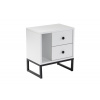 VerDesign, QUEEN nočný stolík na nožičkách, biela / čierna kov,melamin, VT laminát a pod. VerDesign, QUEEN nočný stolík na nožičkách, biela / čierna kov,melamin, VT laminát a pod.