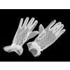 Spoločenské rukavice čipkové biela 1pár Spoločenské rukavice čipkové biela 1pár