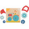 Goki Nasúvacie puzzle Traktor s kolieskami 6 ks Goki Nasúvacie puzzle Traktor s kolieskami 6 ks