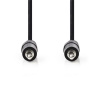 Nedis CAGB22000BK10 - Stereofonní Audio Kabel | 3,5mm Zástrčka - 3,5mm Zástrčka | 1 m | Černá barva Nedis CAGB22000BK10 - Stereofonní Audio Kabel | 3,5mm Zástrčka - 3,5mm Zástrčka | 1 m | Černá barva