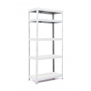 Policový regál Trestles RH 2200x900x450, nosnosť 1750 kg, 5 políc Farba: biela, Typ police: biela HDF 5 mm Policový regál Trestles RH 2200x900x450, nosnosť 1750 kg, 5 políc Farba: biela, Typ police: biela HDF 5 mm