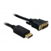 DeLOCK - Kabel DVI - DisplayPort (M) do DVI-D (M) - 3 m - křídlové šrouby 82592 DeLOCK - Kabel DVI - DisplayPort (M) do DVI-D (M) - 3 m - křídlové šrouby 82592