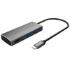 PremiumCord Adaptér USB 3.1 Type-C male na HDMI female + 3x USB 3.0, aluminum PremiumCord Adaptér USB 3.1 Type-C male na HDMI female + 3x USB 3.0, aluminum