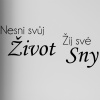 Veselá Stena Samolepka na stenu Nesnívaj svoj život, ži svoje sny Farba: čierna Veselá Stena Samolepka na stenu Nesnívaj svoj život, ži svoje sny Farba: čierna