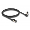 Delock Síťový kabel RJ45 Cat.8.1 S/FTP, zalomený dolů o 90° / přímý, 1 m, černý Delock Síťový kabel RJ45 Cat.8.1 S/FTP, zalomený dolů o 90° / přímý, 1 m, černý