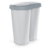 Prosperplast Odpadkový kôš Compacta R Duo, sivý/popolavý, objem 40 l, jedna priehradka, dve veká, NDRF40-429U_427C Prosperplast Odpadkový kôš Compacta R Duo, sivý/popolavý, objem 40 l, jedna priehradka, dve veká, NDRF40-429U_427C