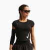 Dámske bežecké tričko Nike Swoosh Run Dri-Fit black/white/white Dámske bežecké tričko Nike Swoosh Run Dri-Fit black/white/white