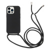 AppleMix Kryt pre Apple iPhone 13 Pro Max - Šnúrka na zavesenie - Gumový - Čierny AppleMix Kryt pre Apple iPhone 13 Pro Max - Šnúrka na zavesenie - Gumový - Čierny