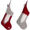 LAALU Súprava 2 ks dekorácií: Ponožky so Santom mix 40 cm LAALU Súprava 2 ks dekorácií: Ponožky so Santom mix 40 cm