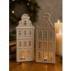 Svietnik na čajovú sviečku holandský domček 30 cm - okrúhle okienko Svietnik na čajovú sviečku holandský domček 30 cm - okrúhle okienko