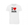 Pánské tričko s výstrihom do V I Love milk Pánské tričko s výstrihom do V I Love milk