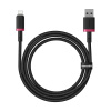 Baseus Dura USB/Lightning Fast Charging Cable 1m 2,4A červený a čierny Baseus Dura USB/Lightning Fast Charging Cable 1m 2,4A červený a čierny