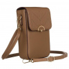 Dámska hnedá taška cez rameno Peterson PTN M-16 s držiakom na mobilný telefón 10,5 x 18,5 x 6 cm Dámska hnedá taška cez rameno Peterson PTN M-16 s držiakom na mobilný telefón 10,5 x 18,5 x 6 cm