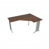Hobis Pracovný stôl Flex, ergo, ľavý, 160x75,5x120 (60x60) cm, orech/kov Hobis Pracovný stôl Flex, ergo, ľavý, 160x75,5x120 (60x60) cm, orech/kov