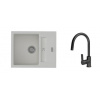 K-StrongSinks S3 Set drez Vardar 615x500mm granit biela + Batéria Loira čierna K-StrongSinks S3 Set drez Vardar 615x500mm granit biela + Batéria Loira čierna