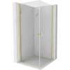 Mexen Mist-B Duo, 2-krídlový výklopný sprchový kút 80 x 80 cm, číre sklo, zlatý matný profil, 8A2-080-080-55-00 Mexen Mist-B Duo, 2-krídlový výklopný sprchový kút 80 x 80 cm, číre sklo, zlatý matný profil, 8A2-080-080-55-00