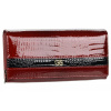 GROSSO Kožená dámska lakovaná kroko peňaženka RFID červená v darčekovej krabičke GROSSO Kožená dámska lakovaná kroko peňaženka RFID červená v darčekovej krabičke
