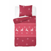 Posteľná Bielizeň s vianočným motívom SOBY SNEHOVÉ VLOČKY HVIEZDIČKY 140x200 červené Posteľná Bielizeň s vianočným motívom SOBY SNEHOVÉ VLOČKY HVIEZDIČKY 140x200 červené
