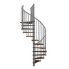 Minka STAIRS Kombinované točité schodisko Spiral Effect orech/sivá pr. 140 cm Minka STAIRS Kombinované točité schodisko Spiral Effect orech/sivá pr. 140 cm