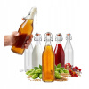 6x BUTELKA SZKLANA KWADRAT 500ML S MECHANICKOU ZÁTKOU 6x BUTELKA SZKLANA KWADRAT 500ML S MECHANICKOU ZÁTKOU