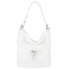 Biela kožená kabelka na rameno 631 Biela kožená kabelka na rameno 631
