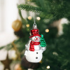Vianočná dekorácia - snehuliak - závesná - plast - 9 x 5,5 cm Vianočná dekorácia - snehuliak - závesná - plast - 9 x 5,5 cm