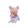Wiky Monchhichi Mončiči dievča dúhová (plnené guličkami) 20 cm Wiky Monchhichi Mončiči dievča dúhová (plnené guličkami) 20 cm