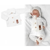 Baby Nellys pletený svetrík s gombíkmi Boy biely Baby Nellys pletený svetrík s gombíkmi Boy biely