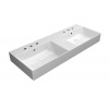 GSI KUBE X keramické dvojumývadlo 120x47cm, 3 otvory, biela ExtraGlasse 9425311 GSI KUBE X keramické dvojumývadlo 120x47cm, 3 otvory, biela ExtraGlasse 9425311