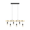 Luster Eglo Townshend 43513 6 x E27 60 W čierny/hnedý Luster Eglo Townshend 43513 6 x E27 60 W čierny/hnedý