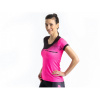 Crussis Sportovní tričko dámské krátký rukáv růžová/černá M Crussis Sportovní tričko dámské krátký rukáv růžová/černá M