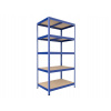 Kovový regál do skladu Biedrax 50 x 75 x 210 cm, modrý - 5 políc MDF Kovový regál do skladu Biedrax 50 x 75 x 210 cm, modrý - 5 políc MDF