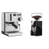 Rancilio Silvia BC + Eureka Mignon Silenzio 55, CR black Rancilio Silvia BC + Eureka Mignon Silenzio 55, CR black