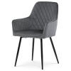 Autronic, Jedálenská stolička, sivá, zamatová, látka, DCH-215 GREY4 Autronic, Jedálenská stolička, sivá, zamatová, látka, DCH-215 GREY4