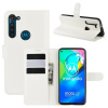 Peňaženkové kožené puzdro LICHTI na Motorola Moto G8 Power - biela Peňaženkové kožené puzdro LICHTI na Motorola Moto G8 Power - biela