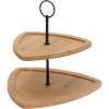 Excellent houseware Etažér dřevěný 2 patra trojúhelník 23,5 cm KO-170490960troj Excellent houseware Etažér dřevěný 2 patra trojúhelník 23,5 cm KO-170490960troj